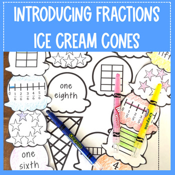 Preview of Introducing Fractions: Differentiated Ice Cream Cone Activity