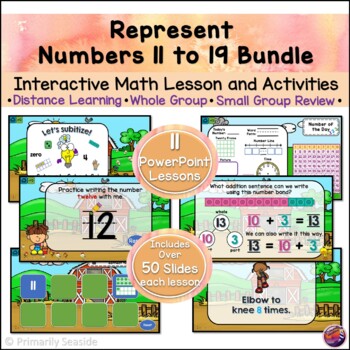 Represent Numbers 11 to 19 Bundle *INTERACTIVE PowerPoint Math Lessons ...