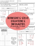 Represent & Solve Equations and Inequalities enVision Math