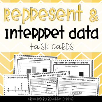 Preview of Represent and Interpret Data Task Cards