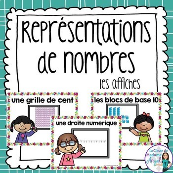 Preview of Représentations de nombres:  Representing Numbers Posters in French