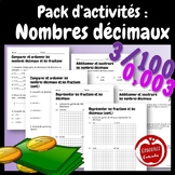 Pack d'activités : Les nombres décimaux