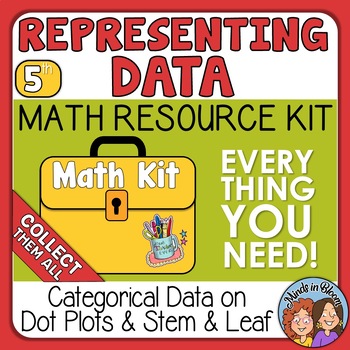 Preview of Representing Categorical Data Math Kit - Bar Graphs, Stem-and Leaf, & Dot Plots