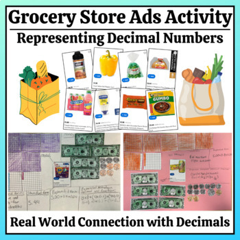 Preview of Representing Decimals | Grocery Store Ads Activity