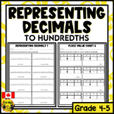 Representing Decimals to Hundredths Worksheets | Place Value