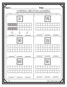 representing even numbers differentiated worksheets tpt