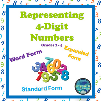 Preview of Representing Four-Digit Numbers in Standard Form, Word Form. and Expanded Form