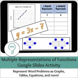 Representing Functions | Digital and Print Word Problem Ac