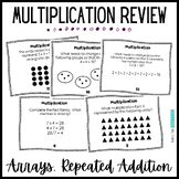 Multiplication Task Cards- Arrays, Repeated Addition, Fact