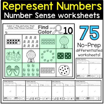 Representing Numbers in Different Ways Worksheets by Primary Polished