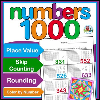 Preview of Counting with Numbers to 1000 Worksheets with Place Value and Skip Counting