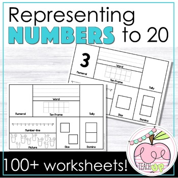 Preview of Representing Numbers to 20 in Different Ways Worksheets