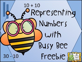 Preview of Representing Numbers with Busy Bee Freebie