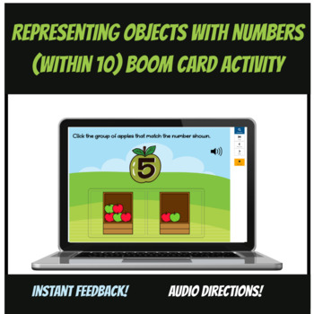 Preview of Representing Objects with Numbers (within 10) Boom Cards, NWEA Skill 121-130