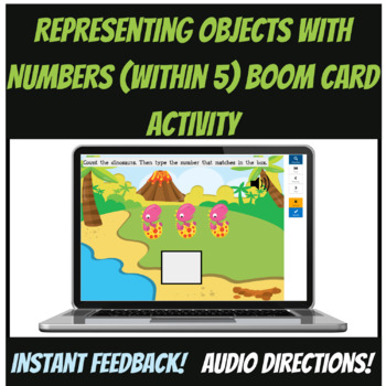Preview of Representing Objects with Numbers (within 5) Boom Cards, NWEA Skill 121-130
