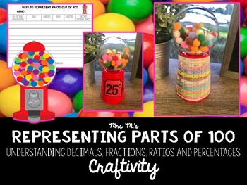 Preview of Representing Parts of 100: A Gumball Machine Craftivity