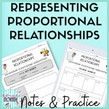 Preview of Representing Proportional Relationships Guided Notes