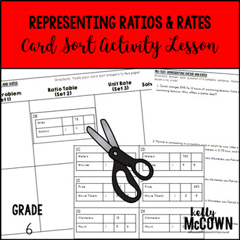 Preview of Ratios and Unit Rates Card Sort Activity Lesson