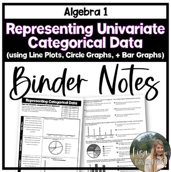 Preview of Representing Univariate Categorical Data - Binder Notes for Algebra 1
