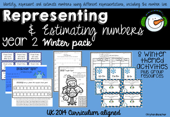 Preview of Representing and Estimating Number Winter Pack UK Curriculum