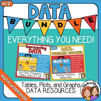 Preview of Representing Data and Problem Solving with Data BUNDLE Digital Options Math Kits