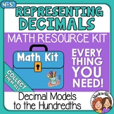 Representing decimals tenths & hundredths with models & mo
