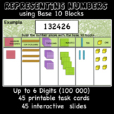 Representing numbers using Base 10 Blocks (printable cards