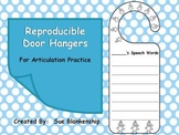 Reproducible Door Hangers for Articulation Practice