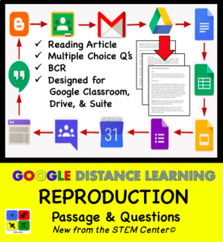 Preview of Reproduction - Google Classroom - Article & Questions - Distance Learning 