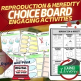 Reproduction and Heredity Activities Choice Board, Digital