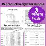 Reproductive System Activities | Word Search, Word Scrambl