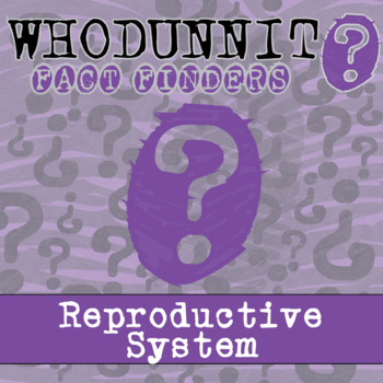 Preview of Reproductive System Whodunnit Activity - Printable & Digital Game Options