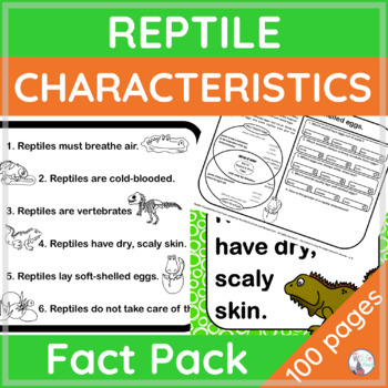 Preview of Reptile Characteristics Fact Pack - Animal Traits Classifications Groups