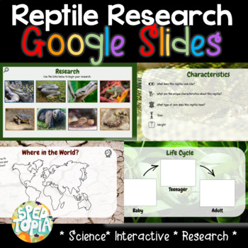 Preview of Reptile Research Project Google Slides