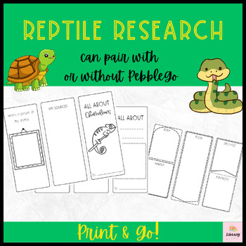 Preview of Reptile Research | Tri fold Pamphlet | Animal Research