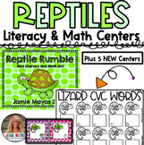 Reptile Literacy Centers and Math Games for Kindergarten