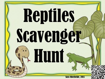 Preview of Reptile Scavenger Hunt