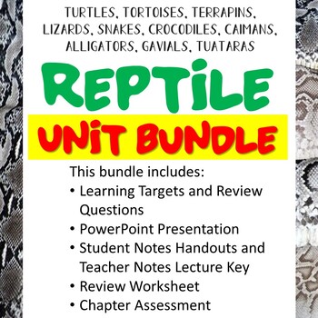 Preview of Reptile Unit Bundle (Turtles, Crocodiles, Snakes, Lizards, Tuataras, Etc.)