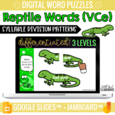 Reptile Words (2-Syllable VCe) - Digital Word Puzzles | Go