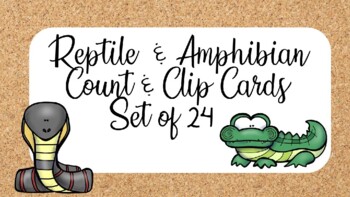 Preview of Reptile/amphibian  count and clip
