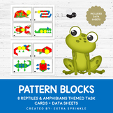 Reptiles & Amphibians Pattern Blocks Task Cards and Data Sheets