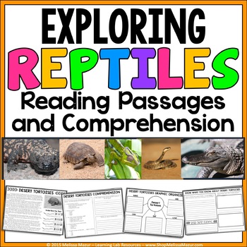 Preview of Reptiles - Animal Reading Passages and Comprehension Worksheets