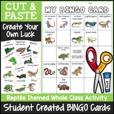 Reptiles Bingo | Cut and Paste Activities Bingo Template
