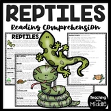 Reptiles Informational Text Reading Comprehension Workshee