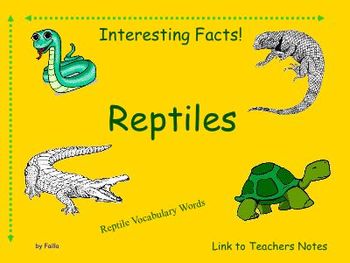 Preview of Reptiles Smart board interesting facts and more!