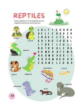 Preview of Reptiles Word Search Puzzles