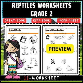 Preview of Reptiles Worksheets Grade 2
