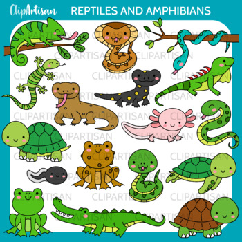 Preview of Reptiles and Amphibians Clip Art
