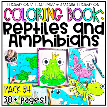 Preview of Reptiles and Amphibians Coloring Pages | Coloring Sheets | Animal Coloring Books