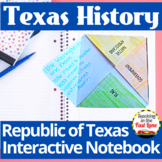 Republic of Texas Interactive Notebook Kit - Texas History
